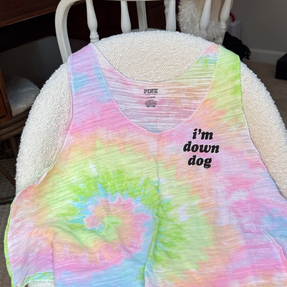 PINK Pastel Tie-Dye Tank Top - Pink, Blue, Green